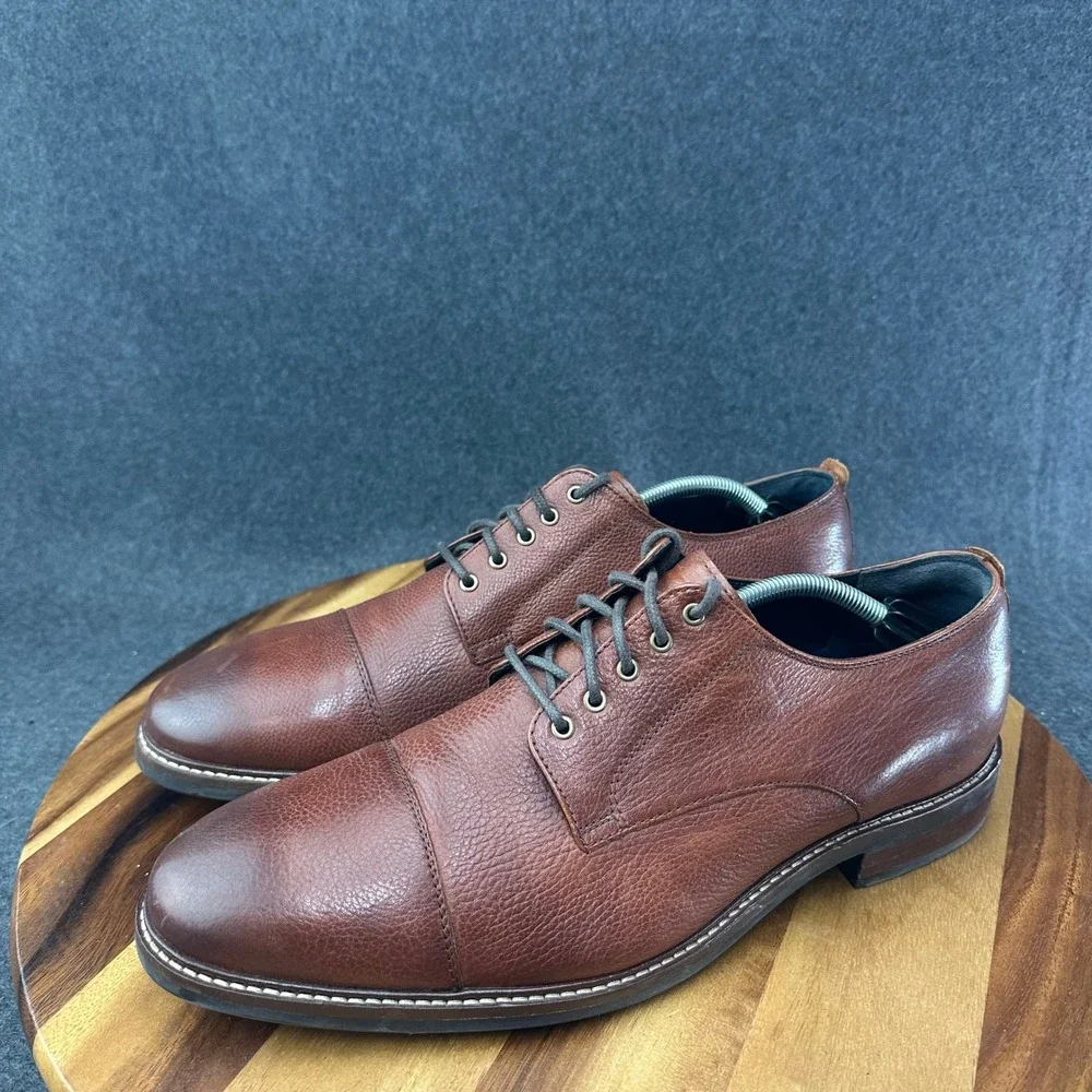 Cole Haan Men's Grand OS Brown Leather Dress Shoes Lace Up Size 13 M C26149